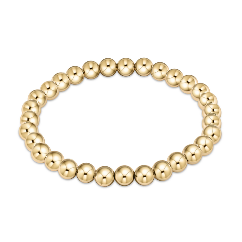 Extends Classic Gold 6mm Bead Bracelet