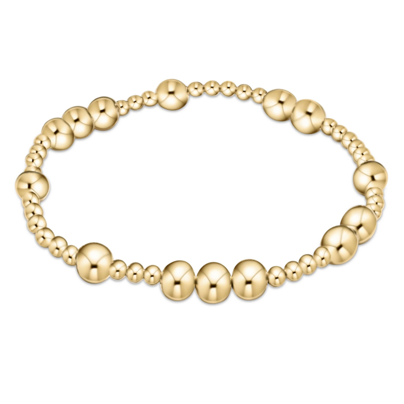 Hope Unwritten 6mm Bead Bracelet - Gold- Extends