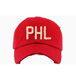 Cotton Mule PHL Dad Hat - Red