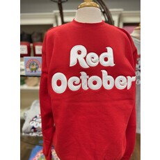 Red October Embroidered Sweatshirt
