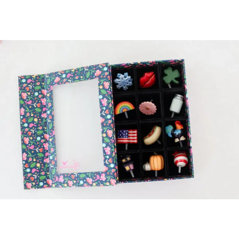 Nora Fleming 12 Piece Floral Keepsake Box