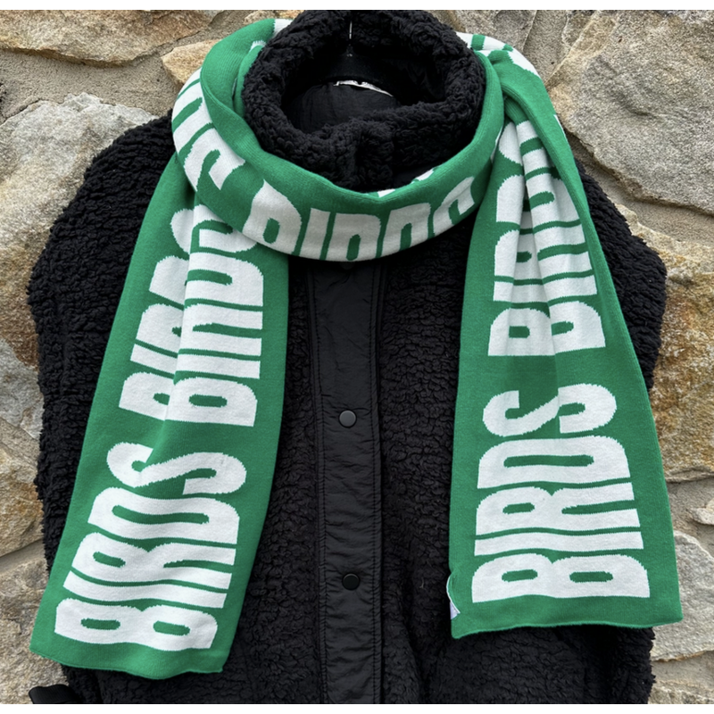 Just C Birds Green Scarf