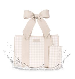 Case-Mate Jelly Tote Bag - Latte Gingham Bow