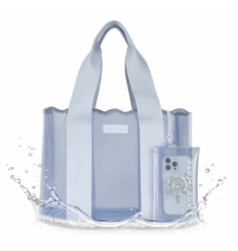 Case-Mate Jelly Tote Bag - Carolina Blue Crochet Wave