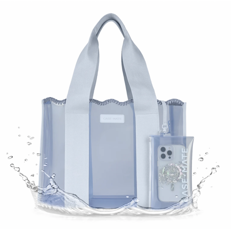Case-Mate Jelly Tote Bag - Carolina Blue Crochet Wave