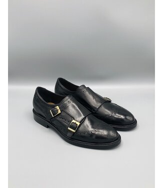 Manovie Toscane Double Monk Strap Dip Died Leather Brogue