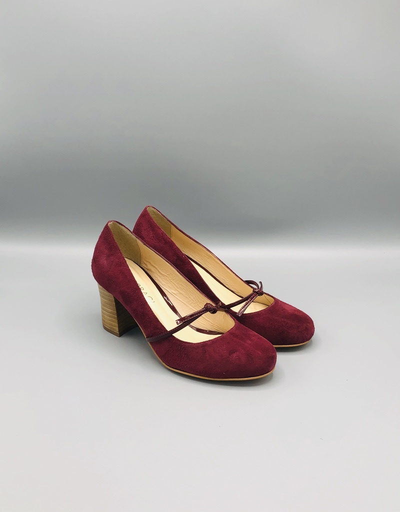 Lorraci Foot Tie Wood Heel Suede Pump | Women's Dress Shoe - espy