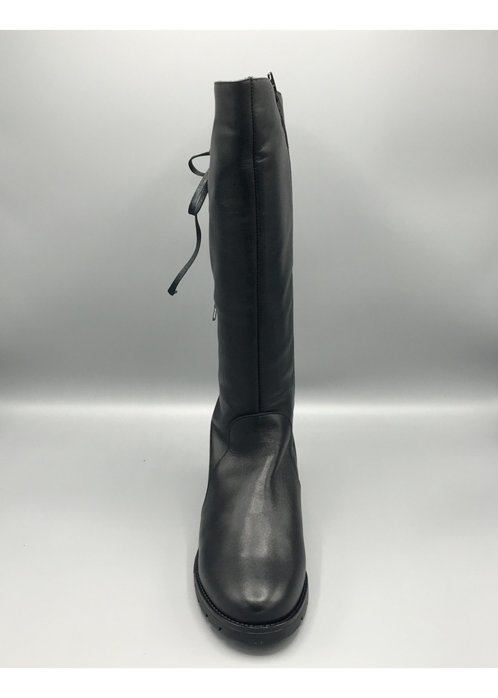 Valeria's Leather & Lace Tall Calf Boot