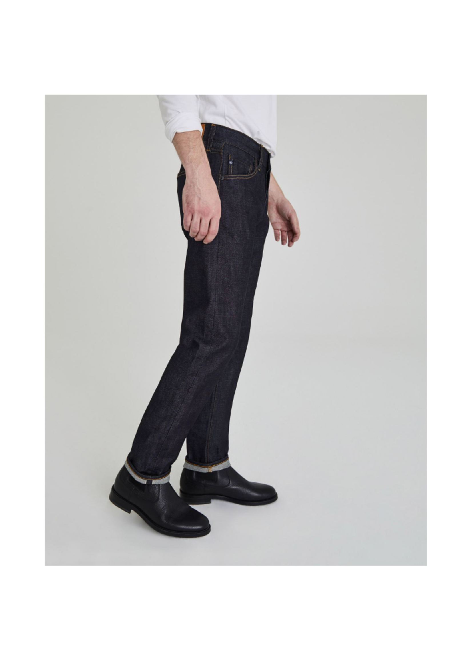 AG Jeans Tellis Raw Rigid | Men's Selvedge Denim | Tapered Slim Jeans - espy