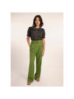 FRNCH Perrette Belted Linen Pant (30" Inseam)