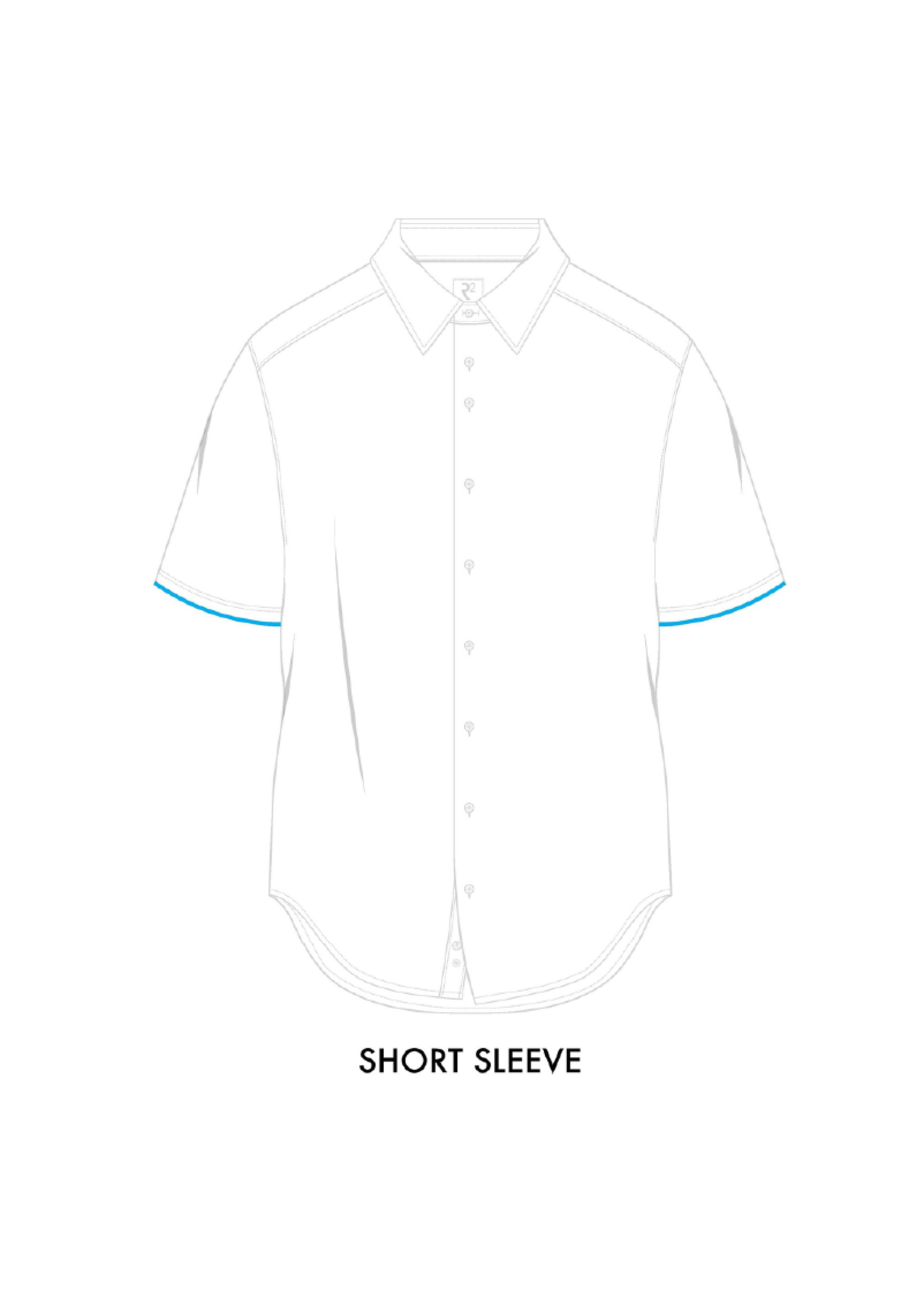 R2 Small Print Short-Sleeve Button Up