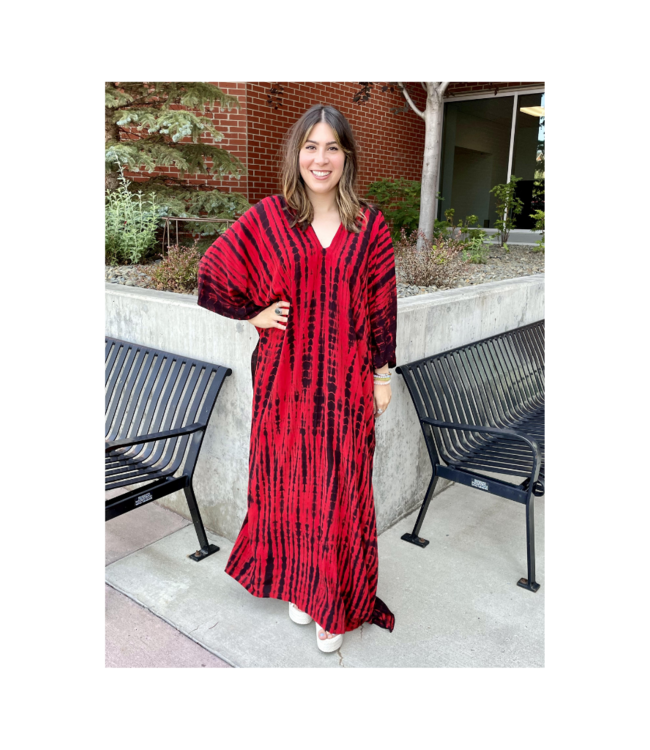 espy Hand Tie Dyed Long Kaftan