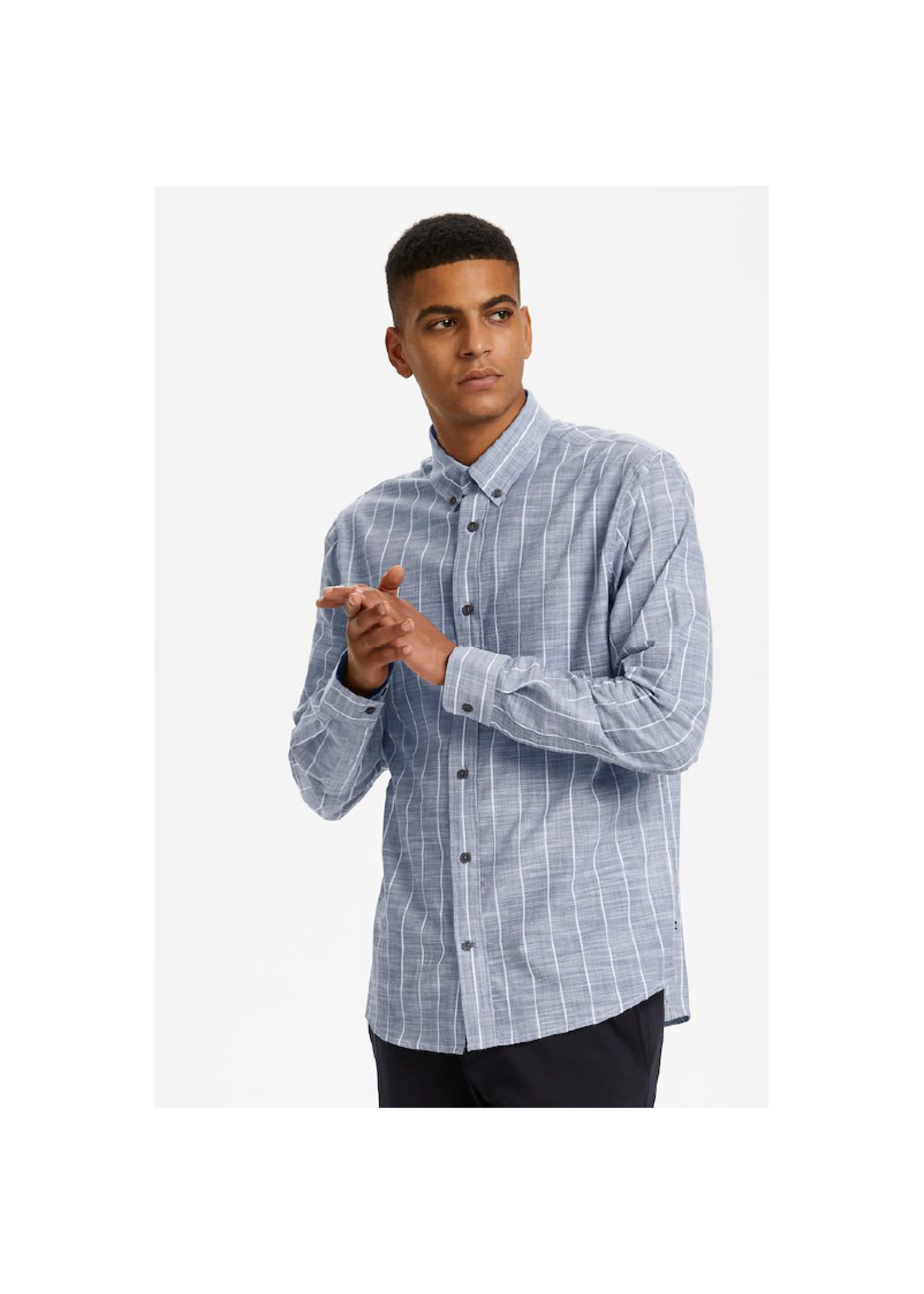Matinique Jude Bold Stripe Long-Sleeve Button Up