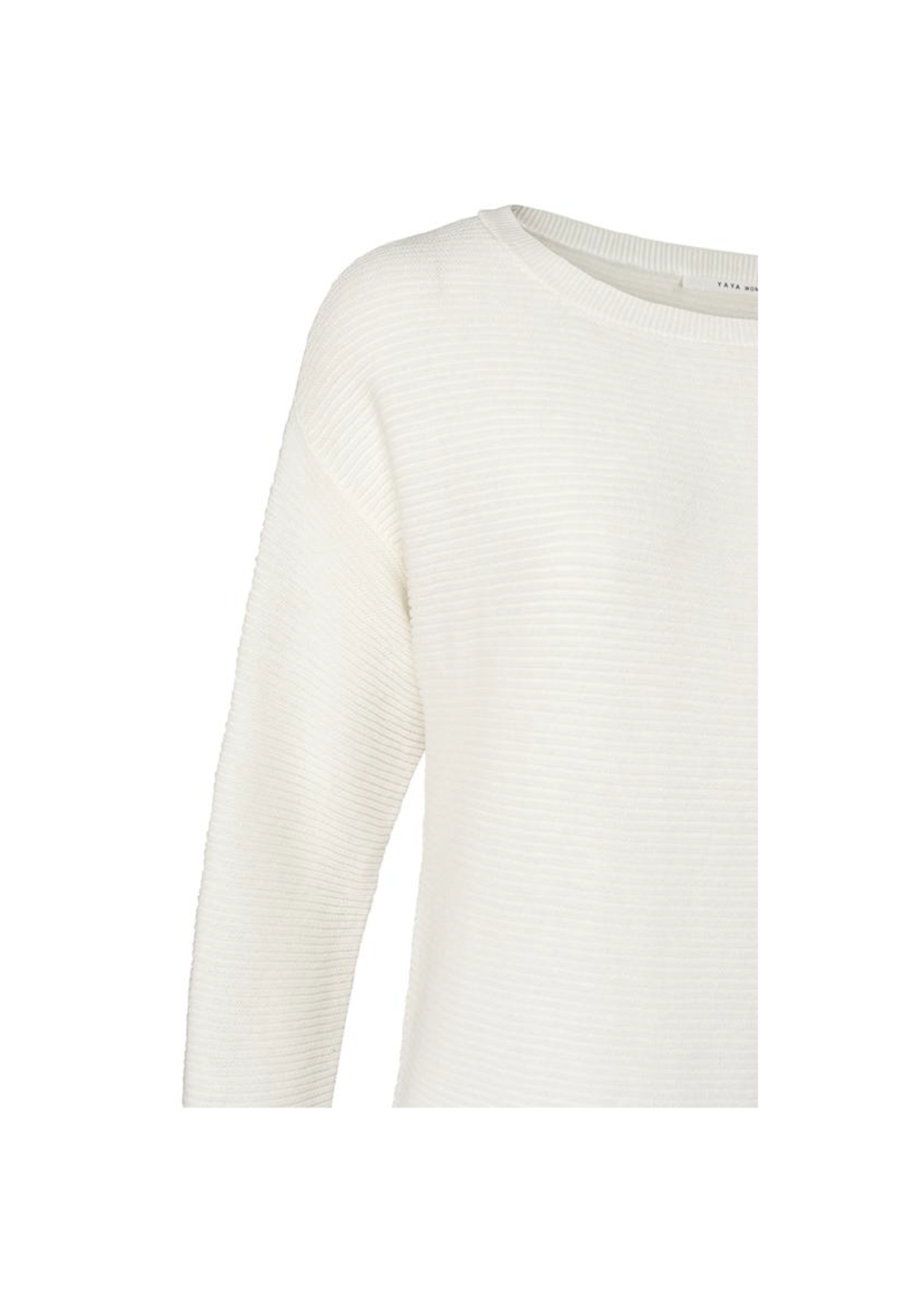 YaYa Boatneck Long-Sleeve Rib Sweater