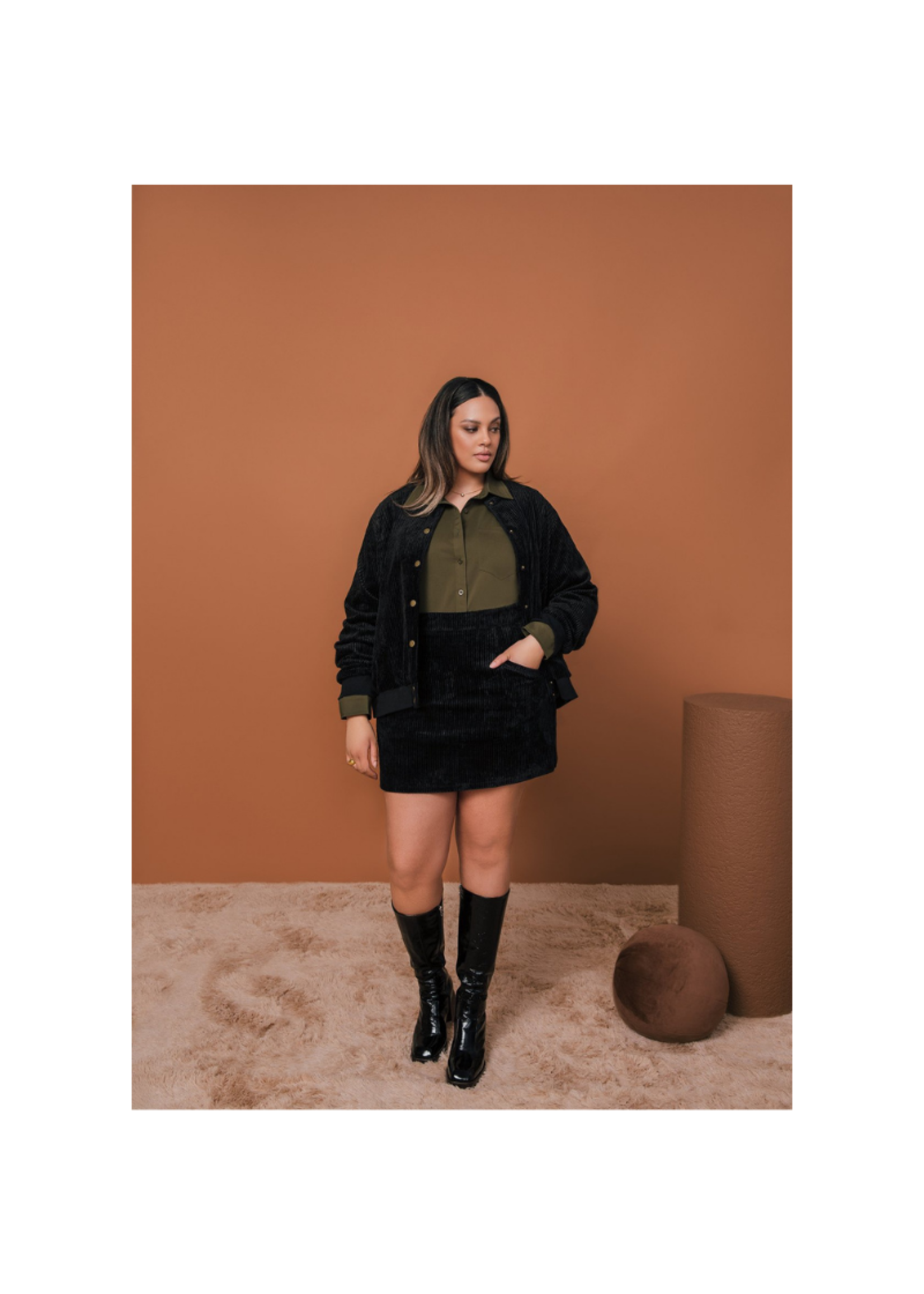 Hilary Macmillan Cord Varsity Jacket 
