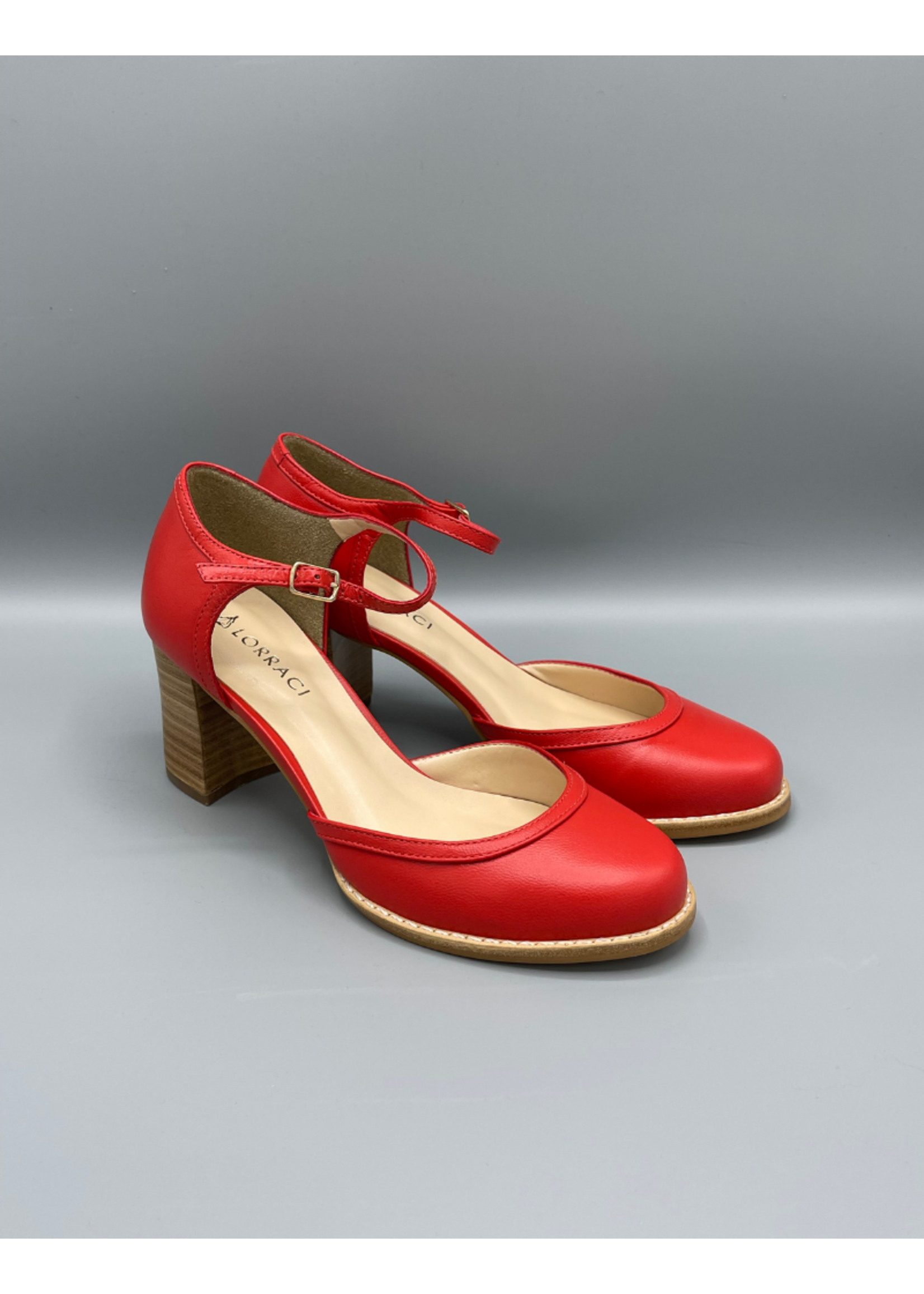 Lorraci Wood Heeled Leather Mary Jane 