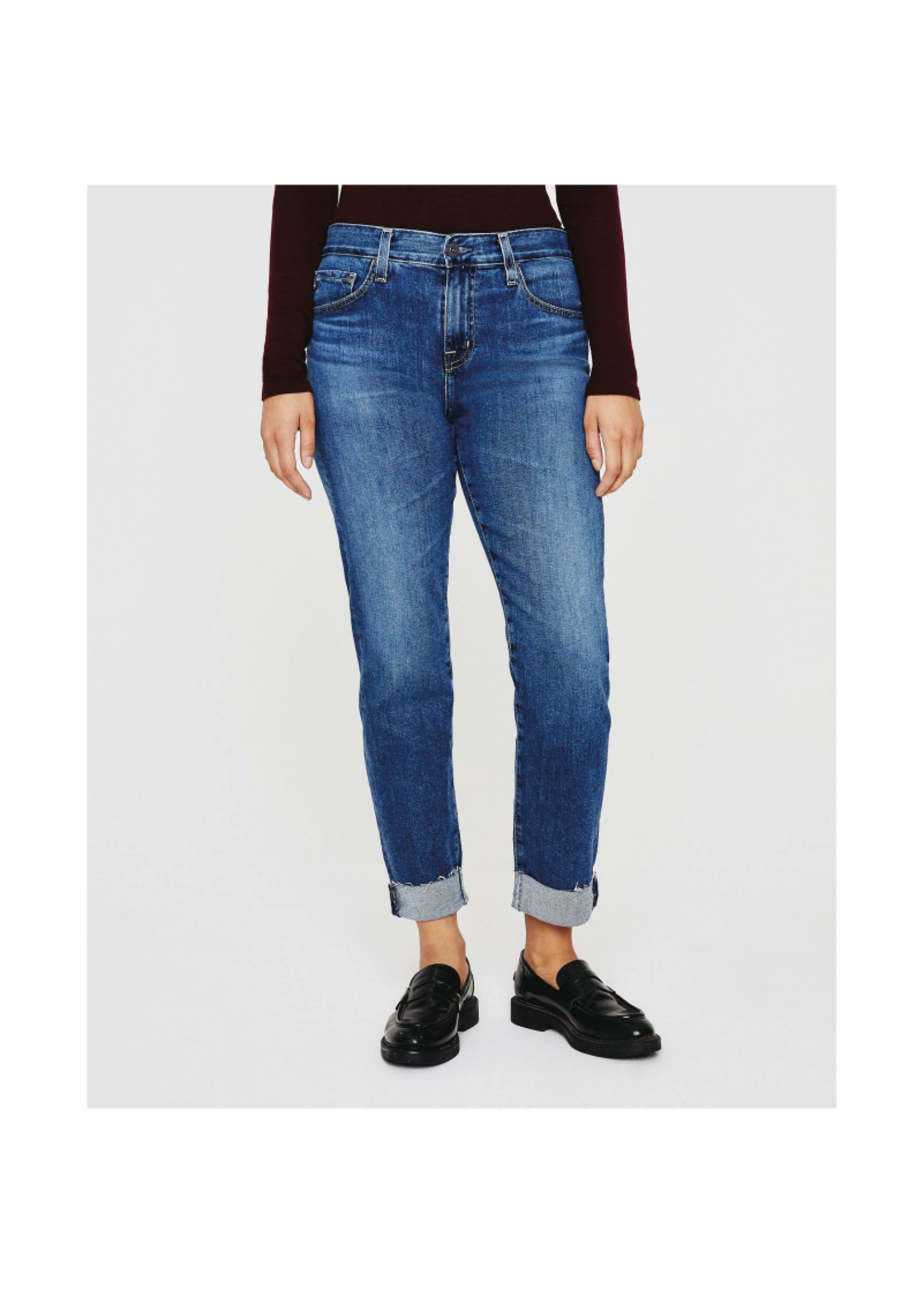 ag the ex boyfriend mid rise slim ankle jeans