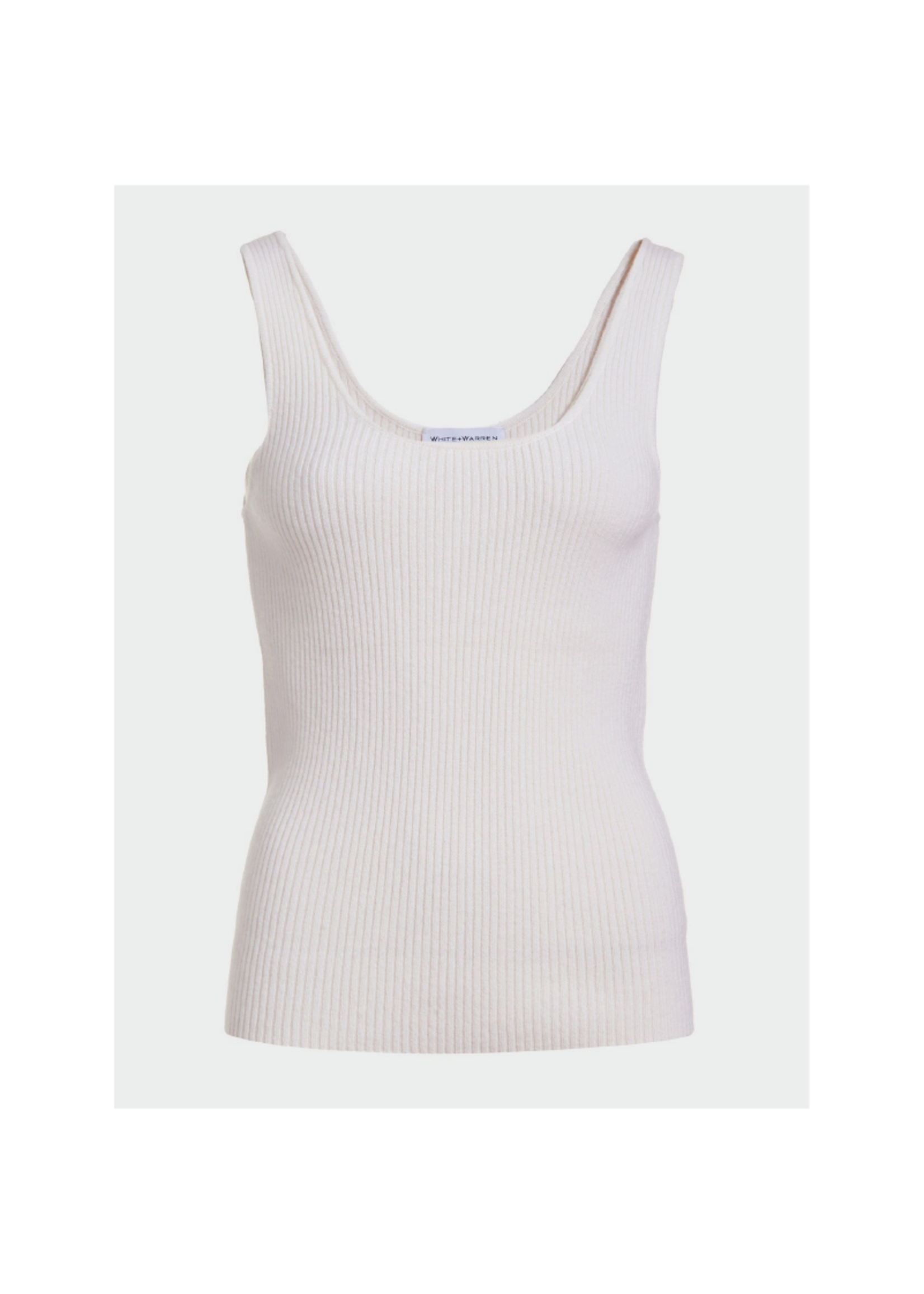 White & Warren Cashmere Ribbed Tank | Women's Knit Top - espy