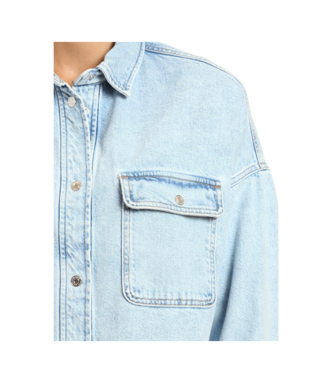 Mavi Tamara Bleached Denim Shirt Women's Casual Completer espy