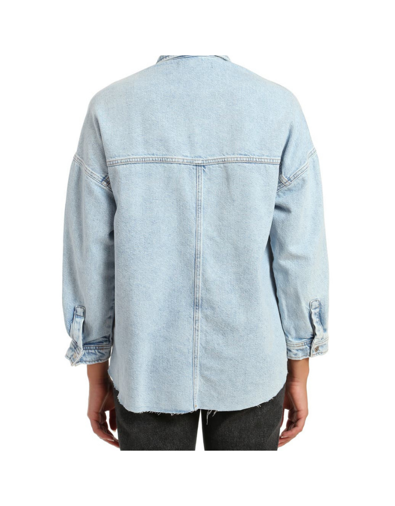 Mavi Tamara Bleached Denim Shirt Women's Casual Completer espy