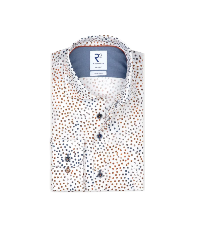 R2 Amsterdam Dotted Button-Up