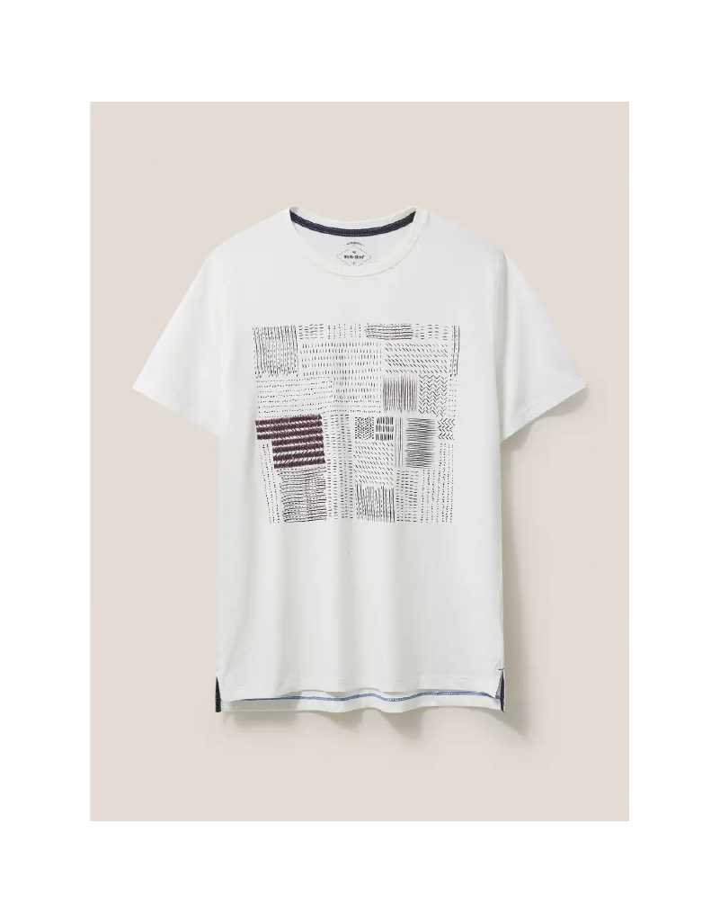 White Stuff Patchwork Graphic Tee Men s Casual T Shirt