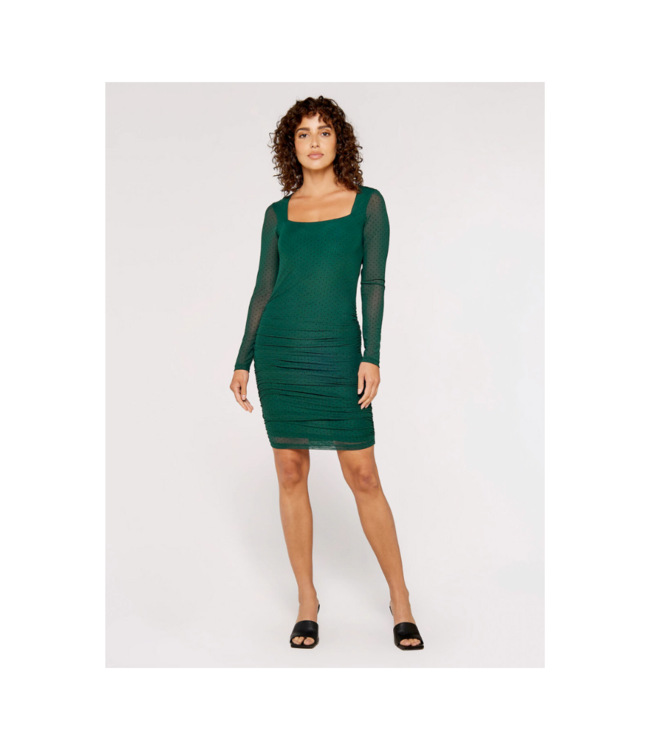 Apricot Green Micro Dot Dress Women's Bodycon Dress espy