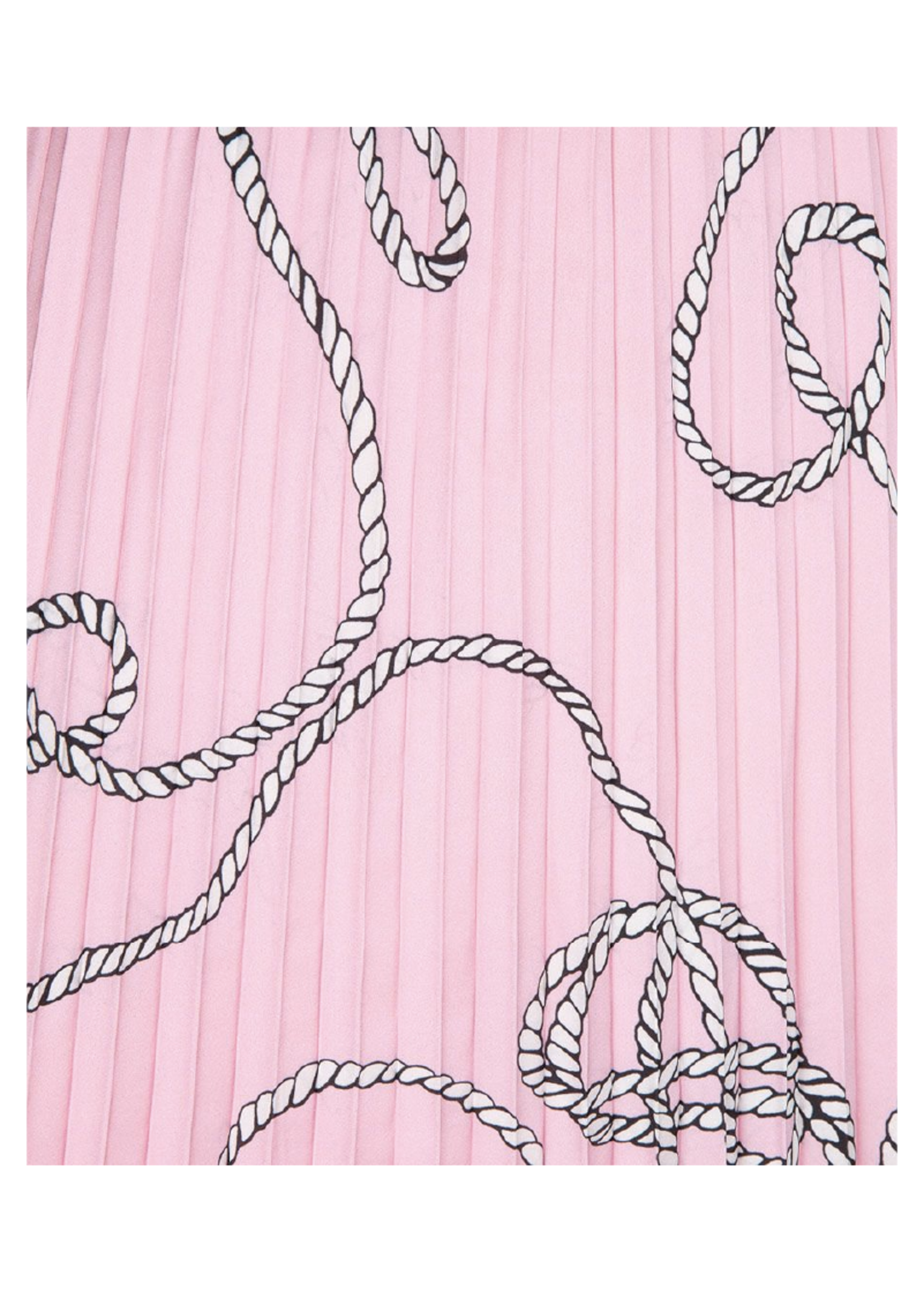 Esqualo Plisse Rope Print Skirt