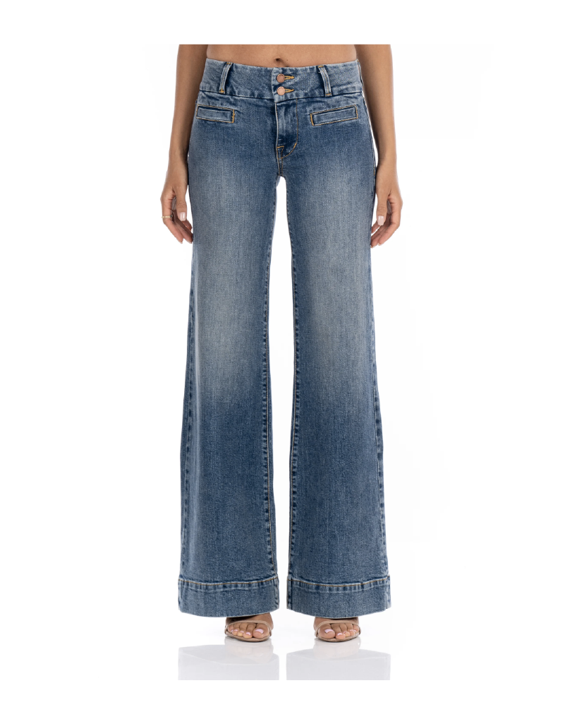 Fidelity Denim Aloe Aruba Blue | Women's Wide-Leg Denim - espy