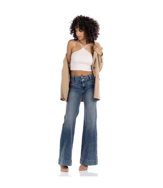 Fidelity Denim Aloe Aruba Blue Women's WideLeg Denim espy