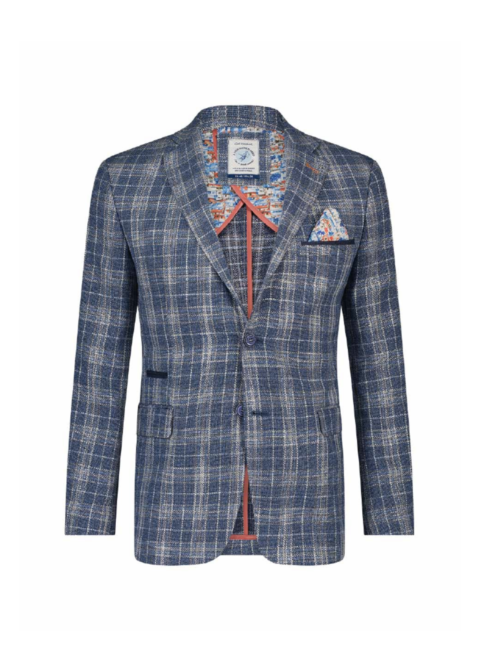 A Fish Named Fred Favela Lining Check Linen Blazer | Jacket - espy