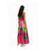 Desigual Floral Side Cut Maxi Dress