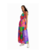 Desigual Floral Side Cut Maxi Dress