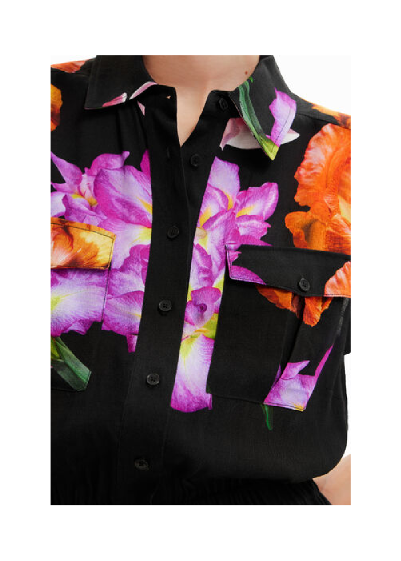 desigual Floral Maxi Shirt Dress
