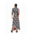Desigual Cutout Sleeve Caftan Dress