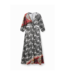 Desigual Cutout Sleeve Caftan Dress