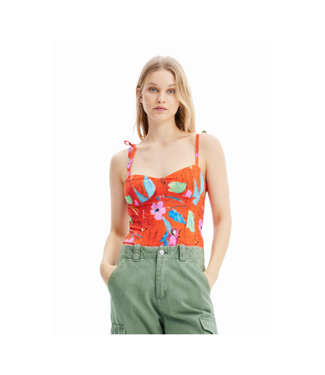 Desigual Marlen Bodysuit  Women's Floral Bodysuit - espy
