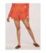 Apricot Guipure Scallop Lace Short Orange