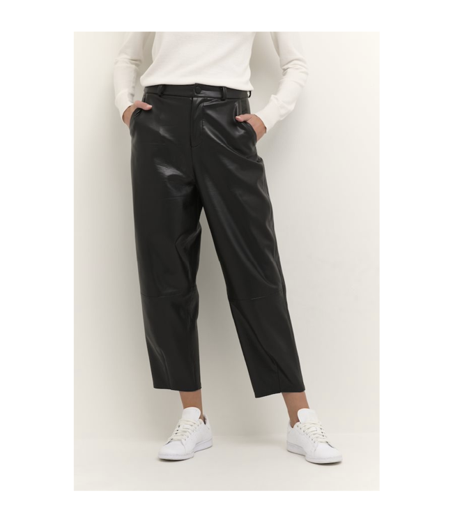 Kaffe Bimmy Pleather Cropped Pant