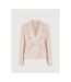 Apricot Pink Lurex Tweed Crop Blazer