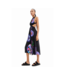 Desigual Cross Back Halter Midi Dress