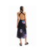 Desigual Cross Back Halter Midi Dress