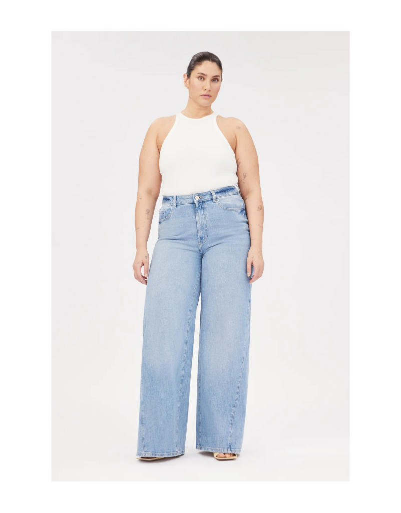 Warp & Weft Wide Leg Big Sur | Women's Puddle Jeans - espy