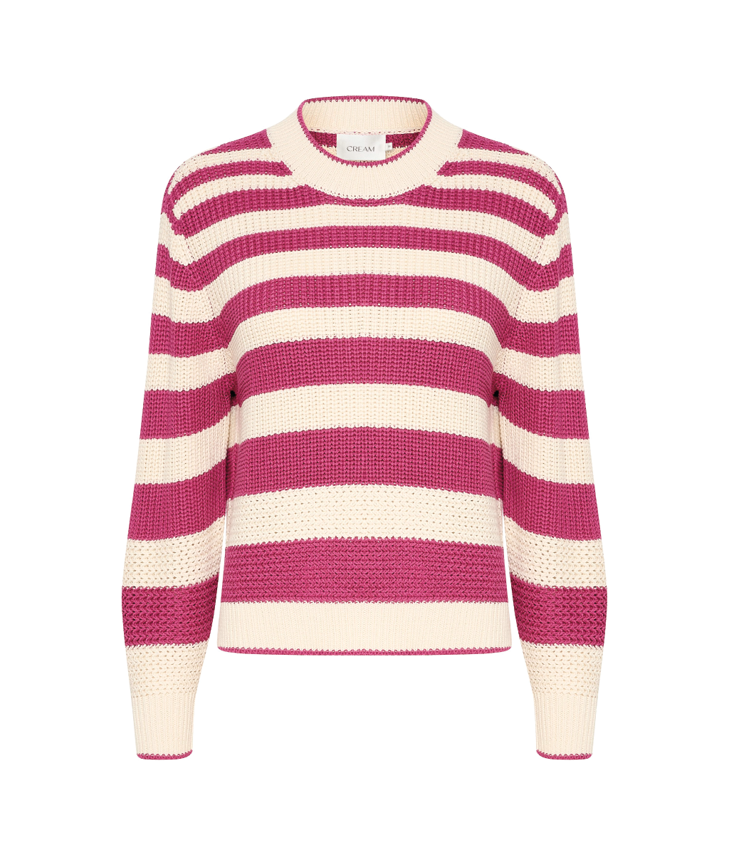 Cream top striped sweater