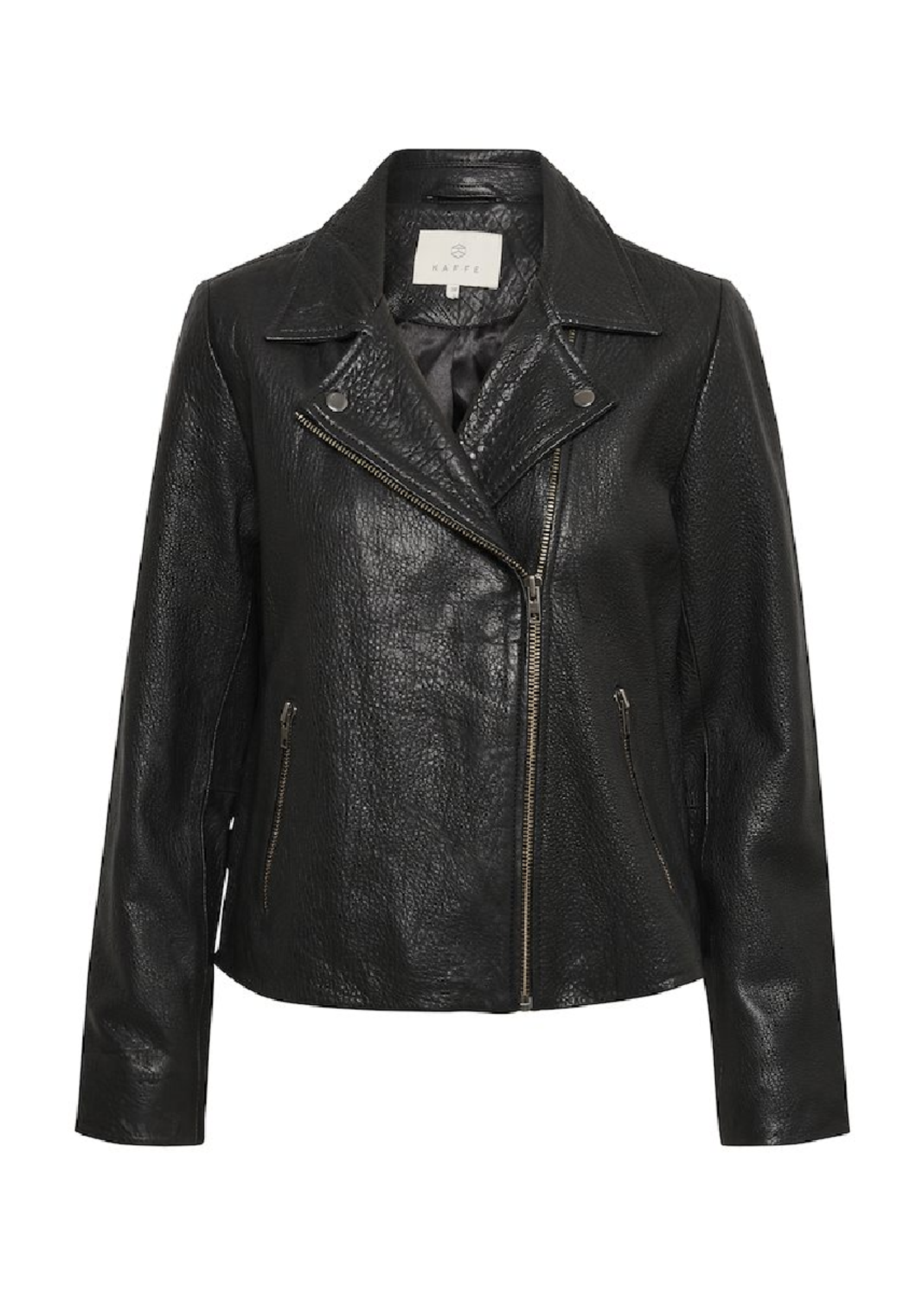 Kaffe Jilia Moto Leather Jacket | Women's Outerwear and Coats at espy ...