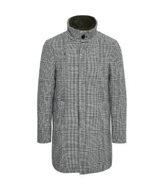 Men's Rib Padded Cashmere Jacket Flannel Grey