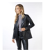 EsQualo Pleather Fitted Blazer