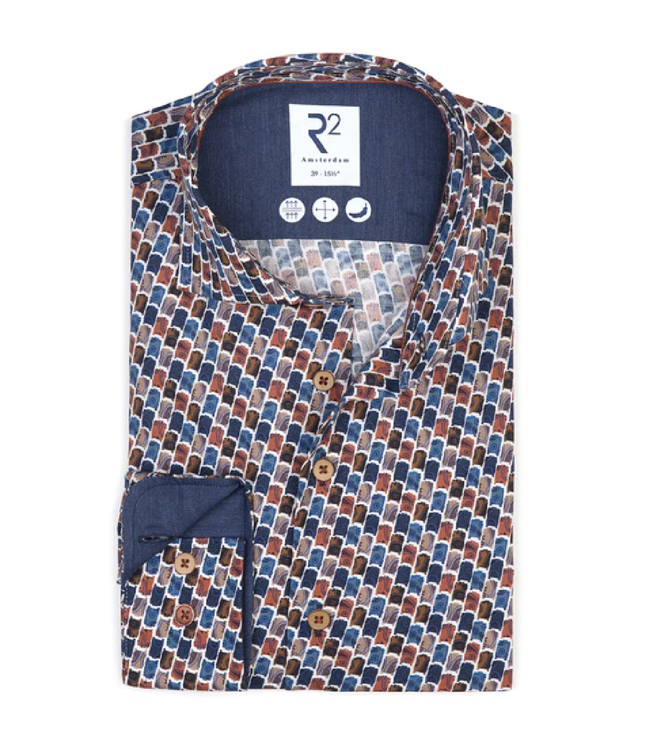R2 Amsterdam Suitcase Paisley Long-Sleeve Button-Up