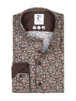 R2 Amsterdam Suitcase Handle Long-Sleeve Button-Up