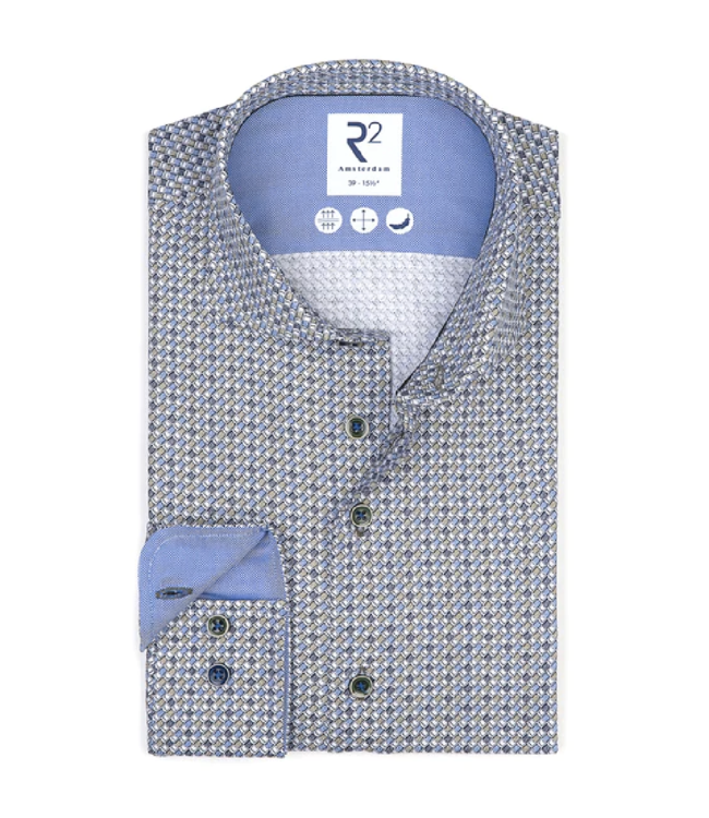 R2 Amsterdam Suitcase Long-Sleeve Button-Up